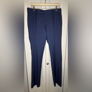 le chateau Men's Blue Dress Pant - Slim Straight